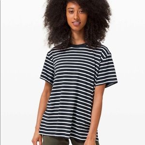 Lululemon all your boyfriend tee in yachtie stripe
